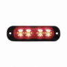 Luz Perimetral , 4 LEDs Ultra Brillantes, color Rojo