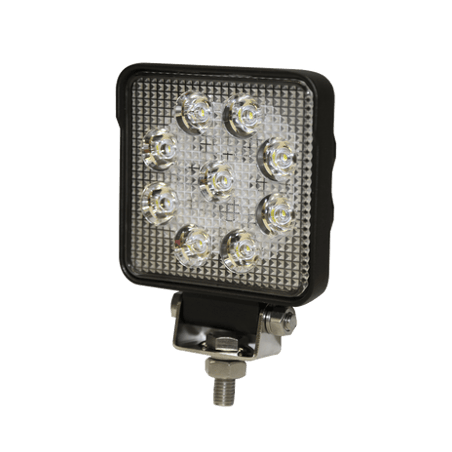Luz de Trabajo Cuadrada Ultra Brillante, 9 led,1450 lumenes, 12-24 Vcc
