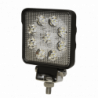 Luz de Trabajo Cuadrada Ultra Brillante, 9 led,1450 lumenes, 12-24 Vcc