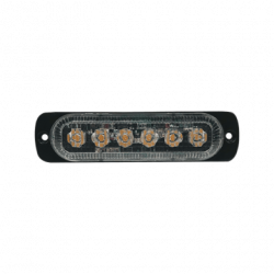 Luz direccional con 6 LEDS, color ambar, 12-24 Vcc