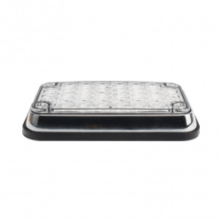 Luz de Advertencia de 6X4, Bicolor Rojo/Claro, Ideal para Ambulancias