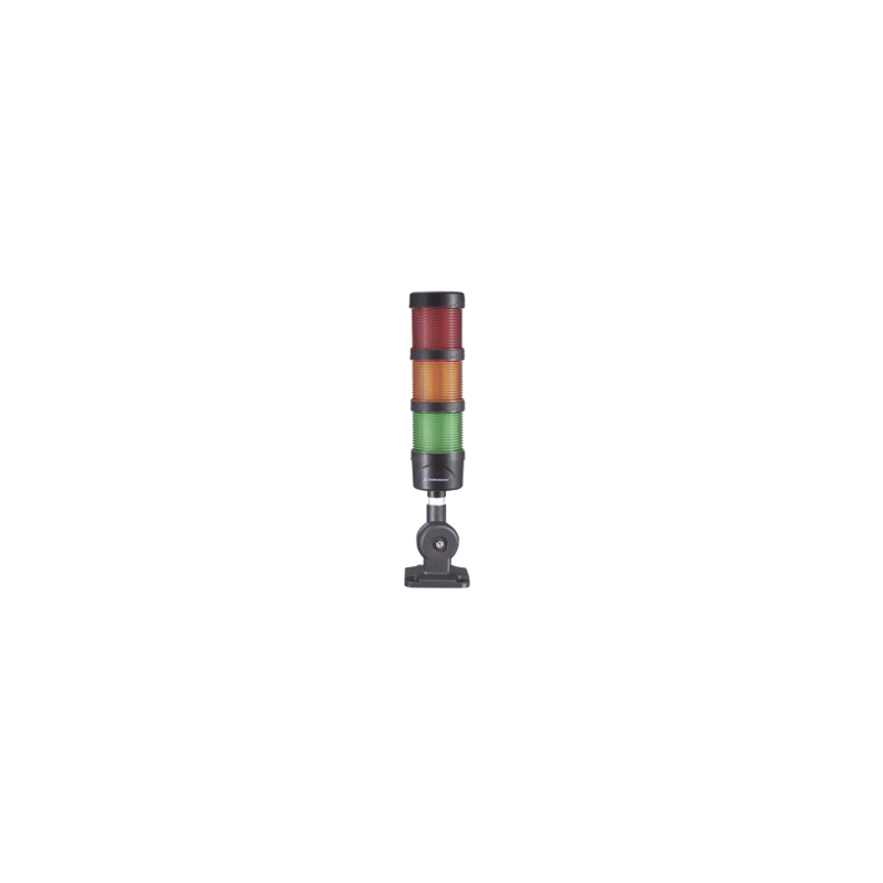 Torre LED Indicadora de estado de 3 niveles color Rojo, Ámbar y Verde,