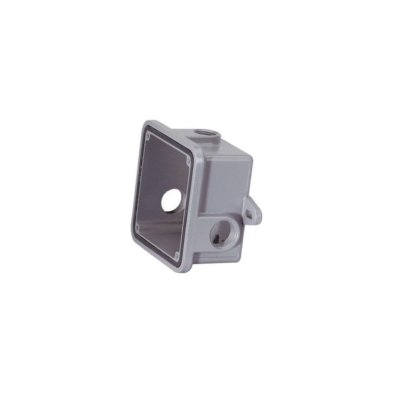 Caja trasera resistente a la intemperie,  metálica, gris, accesorio fe