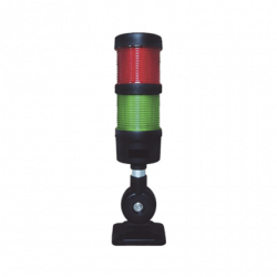 Torre LED Indicadora de estado de 2 niveles color Rojo y Verde, con Bu