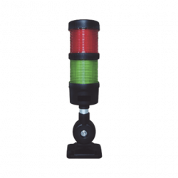 Torre LED Indicadora de estado de 2 niveles color Rojo y Verde, con Bu