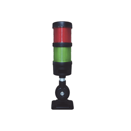 Torre LED Indicadora de estado de 2 niveles color Rojo y Verde, con Bu