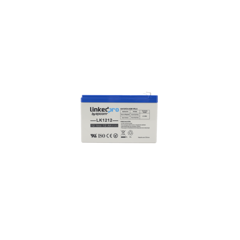 Batería 12 V / 12 Ah / UL / Tecnología AGM / Vida útil promedio de 5 a
