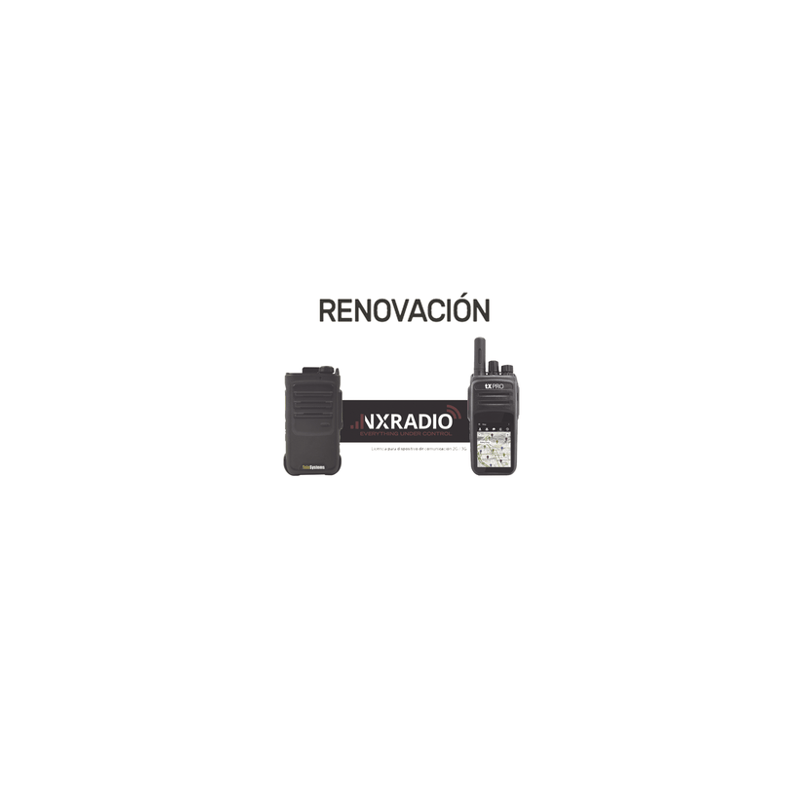 Renovacion de Servicio Anual NXRadio para Terminales Android TE320, RG