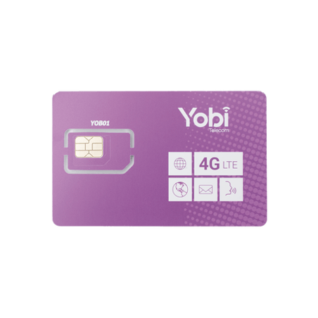 SIM Yobi para dispositivos móviles 3G/4G con recarga de 1GB cada mes d