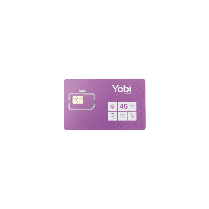 SIM Yobi para dispositivos móviles 3G/4G con recarga de 5GB cada mes d