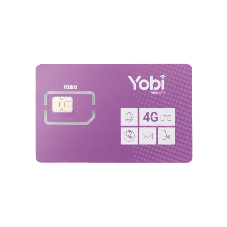SIM Yobi para dispositivos móviles 3G/4G con recarga de 5GB cada mes d