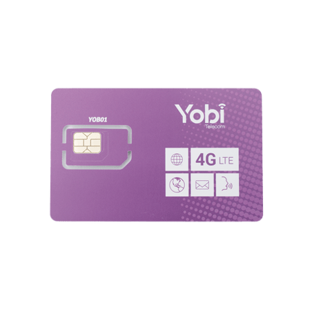 SIM Yobi para dispositivos móviles 3G/4G con recarga de 10GB cada mes