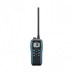 Radio portátil marino color azul metálico, 5 W de potencia RF, 0.5 W d