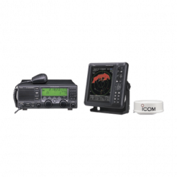 Kit de radio base IC-M700pro HF y radar marino MR1010RIIE de domo de 3