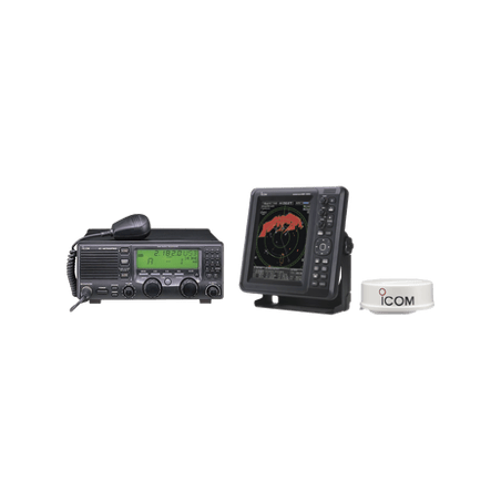 Kit de radio base IC-M700pro HF y radar marino MR1010RIIE de domo de 3