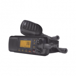 Radio Móvil Marino VHF, color negro, 25 W de potencia, sumergible IPX4