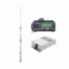 Kit de radio IC-M700pro con sintonizador de antena AT-130 y antena HF