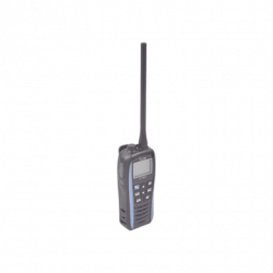 Radio portátil marino color azul metálico, 5 W de potencia RF, 0.5 W d
