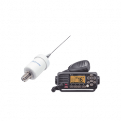 Kit de radio IC-M220  mas antena marina TX-1600-SYS fabricada en látig