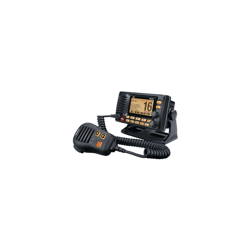 Radio Móvil Marino VHF, color negro con receptor de GPS integrado, pue