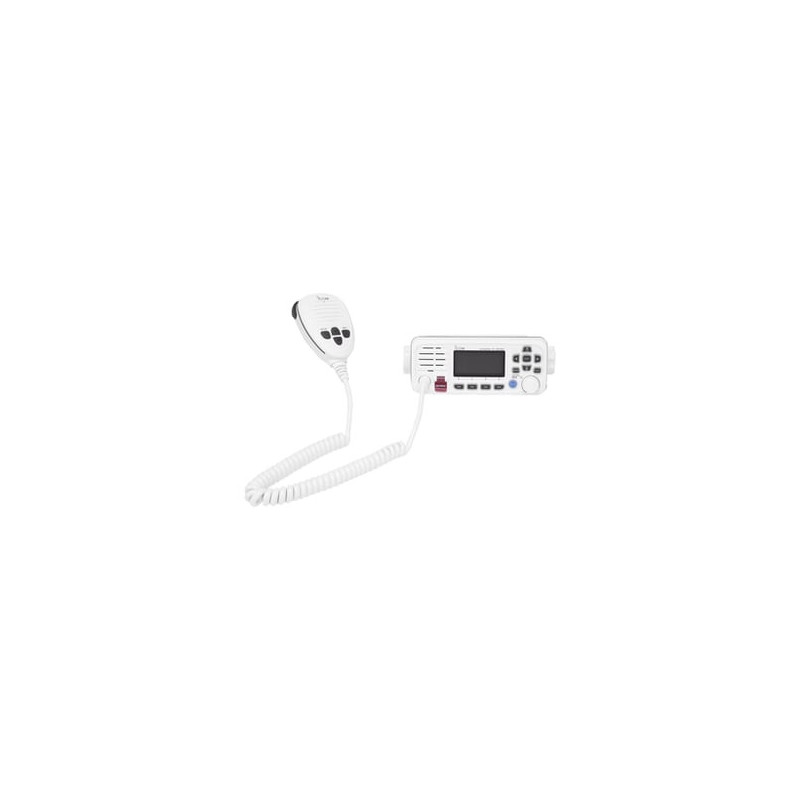Radio móvil marino ICOM, color blanco, clase D DSC. Tx: 156.025 - 157.