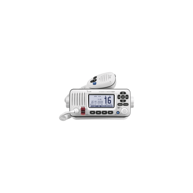 Radio Móvil Marino, color blanco, 25W, Tx:156.025-157.425MHz, Rx:156.0