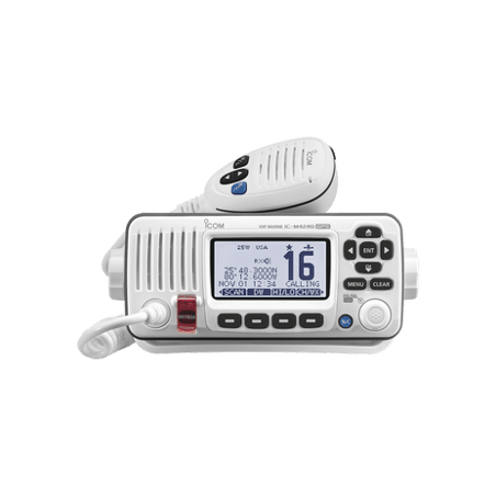 Radio Móvil Marino, color blanco, 25W, Tx:156.025-157.425MHz, Rx:156.0