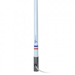 Antena marina VHF en fibra de vidrio con base de acero inoxidable en r