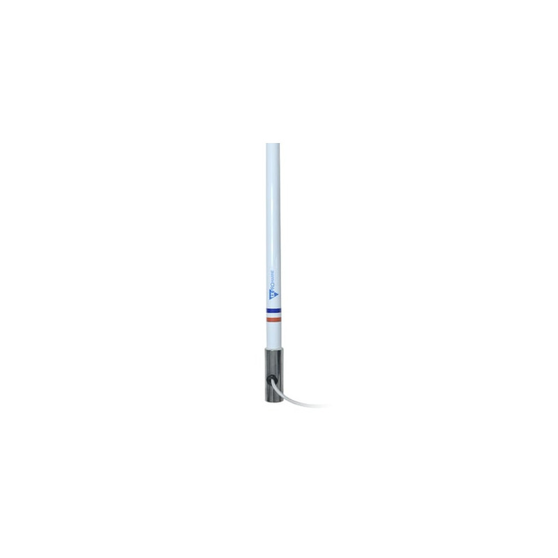 Antena marina VHF en fibra de vidrio con base de acero inoxidable en r