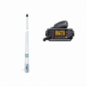 Kit de radio móvil VHF marino modelo IC-M220/13 y antena marina Shakes