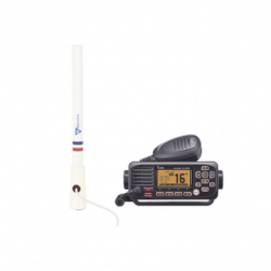 Kit de radio IC-M220  mas antena marina de fibra de vidrio TX-5206-SYS