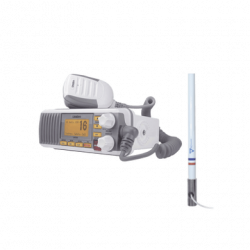 Kit de radio UM385  mas antena marina de fibra de vidrio TX-5101-SYS f