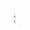 Antena marina VHF en fibra de vidrio en rango de 156 a 163 MHz, Incluy