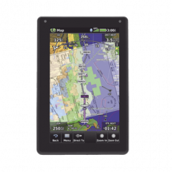 Navegador portátil aera 760, muestra información de trafico aéreo y un