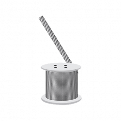 Cable Retenida 7 Hilos, Resistencia 2154 Kg. Diámetro 1/4 (Precio por
