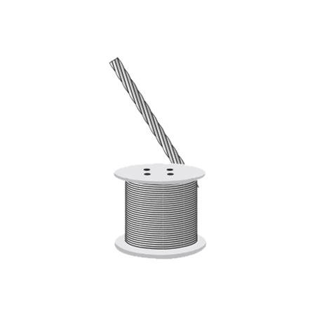 Cable Retenida 7 Hilos, Resistencia 2154 Kg. Diámetro 1/4 (Precio por