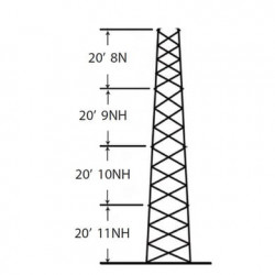 Torre especial Autosoportada Robusta de 24 m. Linea SSV HEAVY DUTY (Se