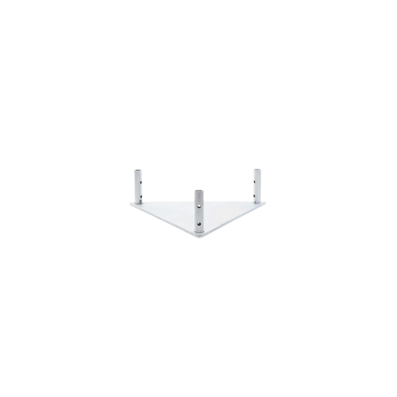 Base Triangular para Tramo STZ45 Galvanizado Electrolítico.