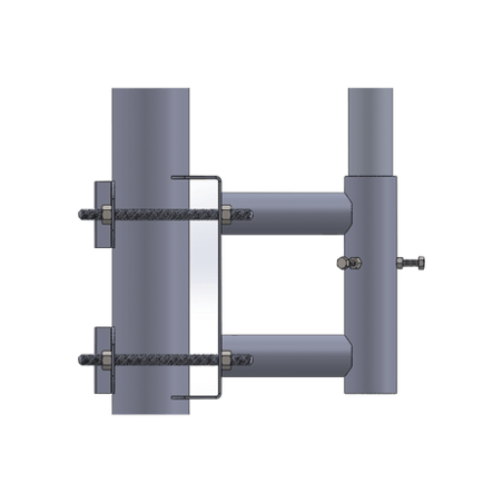 Adaptador para Colocar Mástil (tubo) a Poste recto.