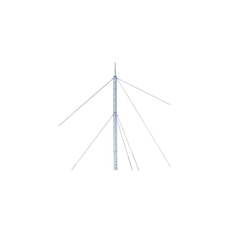 Kit de Torre Arriostrada de Techo de 24 m con Tramo STZ30G Galvanizada