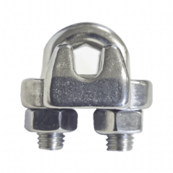 Nudo/ Perro/ Abrazadera Acero Forjado para Cable de 1/4, Acero Inoxida