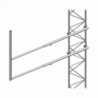 Brazo tipo F para tramos STZ-45G, galvanizado por inmersión caliente.