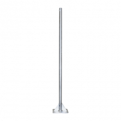 Mástil de 2 metros de 2 Diámetro, con Opresor, Base Soldada . Galvaniz