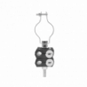 KIT de Dos Sujetadores de plastico para cuatro cables de 6 a 8 mm con