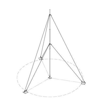Kit con Mástil Telescópico de 12 m con Accesorios de Instalación (No i