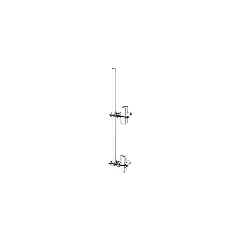Montaje lateral con Mástil de 1.9 diam. x 6 (1.8m) longitud.