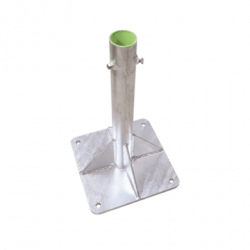 Base para Mástil Hasta 2 con Opresores, Base de 30 x 30 cm y Tubo de 5