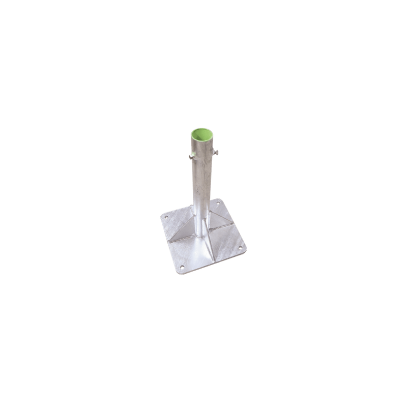 Base para Mástil Hasta 2 con Opresores, Base de 30 x 30 cm y Tubo de 5