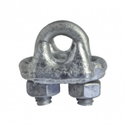 Nudo/ Perro/ Abrazadera Acero Forjado para Cable de 1/8, Galv. por Inm