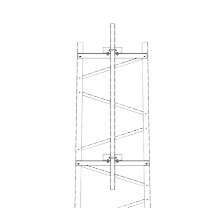 Brazo para Sección #2 Torre Titan con Herrajes y Mástil de 6 (1.8m).